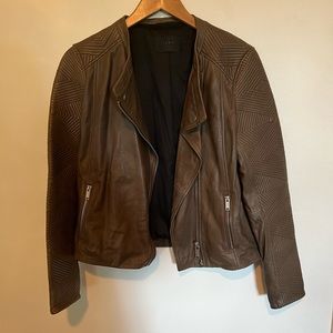 IKKS Leather Moto Jacket